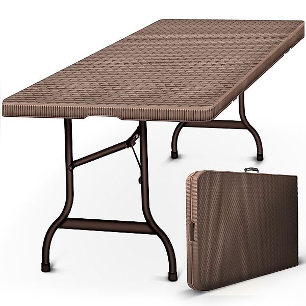 tillvex Gartentisch tillvex® Klapptisch Gartentisch Rattan günstig online kaufen