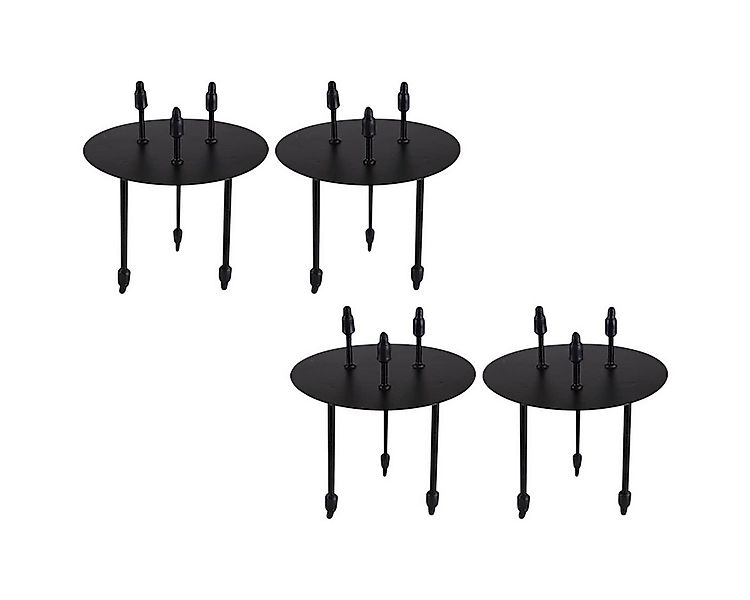 matches21 HOME & HOBBY Kerzenhalter Metall Kerzen-Stecker 4er Set schwarz S günstig online kaufen