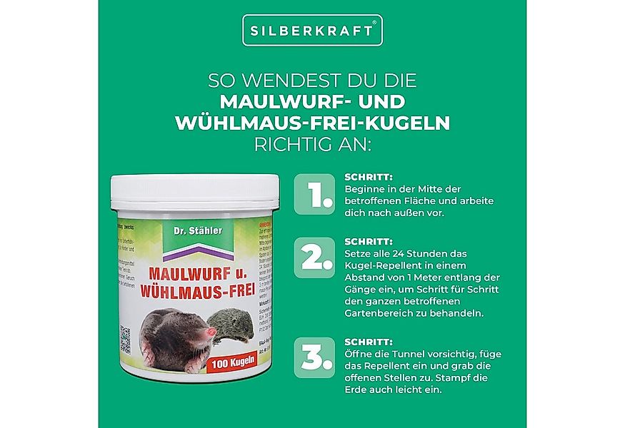 Silberkraft Vergrämungsmittel Maulwurf- und Wühlmausfrei Kugeln, Effektiver günstig online kaufen