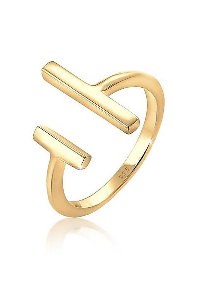 Elli Fingerring Offen Verstellbar Geo Stab Minimal 925 Silber, Geo günstig online kaufen
