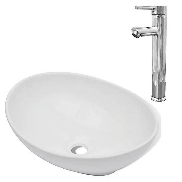 vidaXL Waschbecken Waschbecken Badezimmer Aufsatzwaschbecken Bad mit Mischb günstig online kaufen