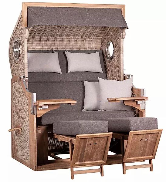 FSC® Strandkorb TRENDY PURE Greenline 175XL PE antique white Dessin 753 / i günstig online kaufen