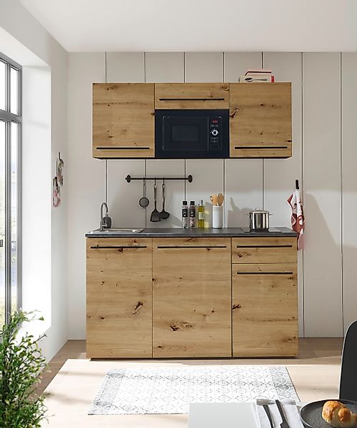 BASIC by Balculina Pantryküche "Jazz Singleküche" Breite 160 cm, wahlweise günstig online kaufen