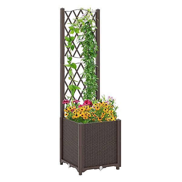 COSTWAY Blumenkasten (1 St), mit Rankgitter, günstig online kaufen