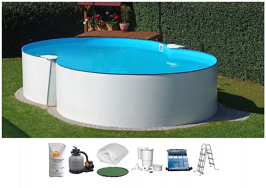 Clear Pool Achtformpool, (Set, 8 tlg.), 540x350x120 cm inkl. Solarset günstig online kaufen
