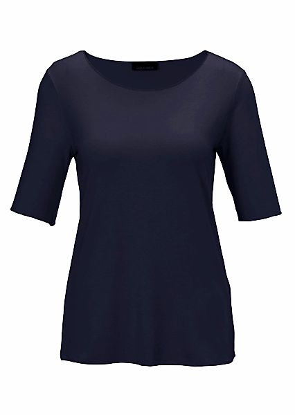 GOLDNER Langarm-Poloshirt "Kombistarkes Halbarmshirt mit tonaler Zierkante" günstig online kaufen