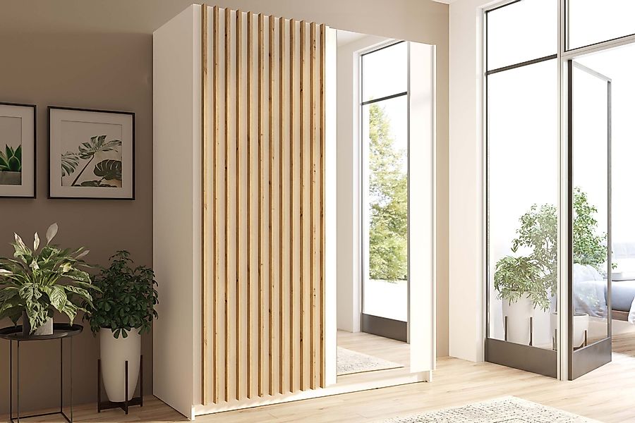 KONSIMO® Schwebetürenschrank CASTARI Kleiderschrank, mit dekorativen günstig online kaufen