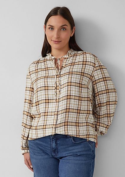 s.Oliver Langarmbluse Bluse Karierte Hemdbluse im günstig online kaufen