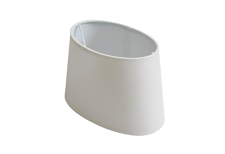 B&S Lampenschirm Lampenschirm oval Velvet weiss B:20,5x12/T:17x10/H:14cm, J günstig online kaufen