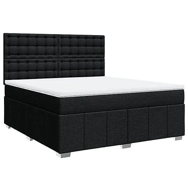 vidaXL Boxspringbett mit Matratze Schwarz 180x200 cm Stoff 3291763 günstig online kaufen