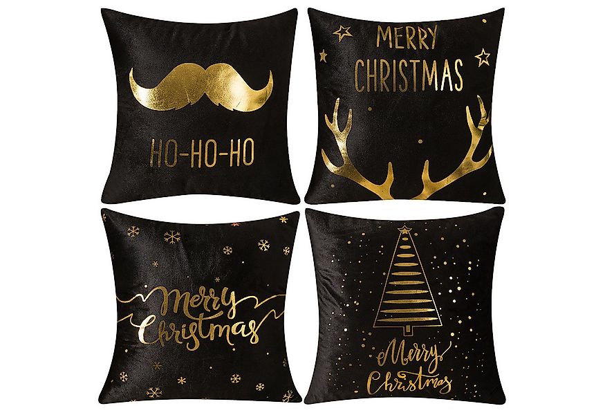 Qelus Kissenbezüge Kissenbezüge 4er Set Weihnachten 45cm*45cm Kissen Bezug günstig online kaufen