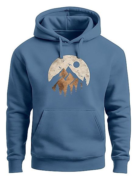 Neverless Hoodie Hoodie Herren Print Aufdruck Motiv Outdoor Mountain Kapuze günstig online kaufen