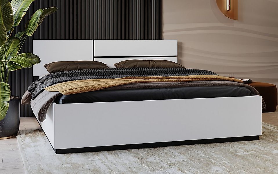 OTTO home Bettgestell "Cross, moderner Bettrahmen" Doppelbett in zwei Gröss günstig online kaufen