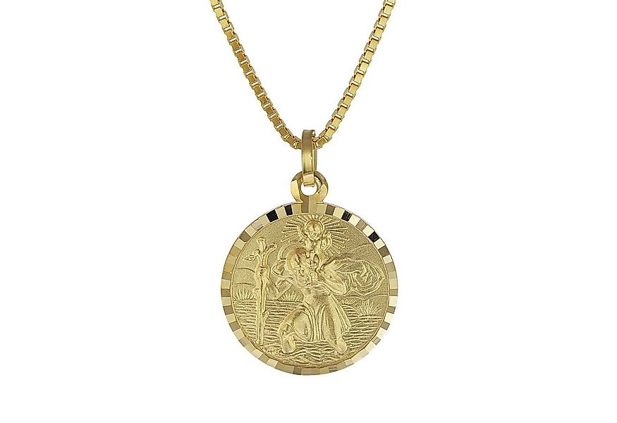 trendor Kette mit Anhänger Christophorus Anhänger Gold 333 mit plattierter günstig online kaufen
