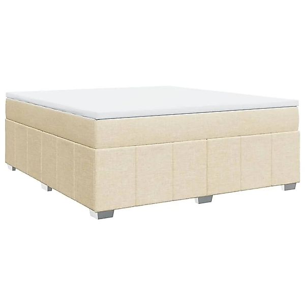 vidaXL Boxspringbett mit Matratze Creme 180x200 cm Stoff 3285496 günstig online kaufen
