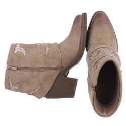 Ital-Design Modische Stiefelette mit Glitzer-Details für günstig online kaufen