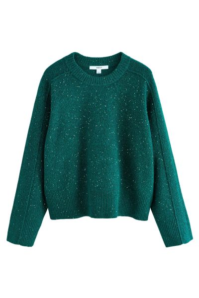 Next Rundhalspullover Gemusterter Strickpullover mit Rundhalsausschnitt günstig online kaufen