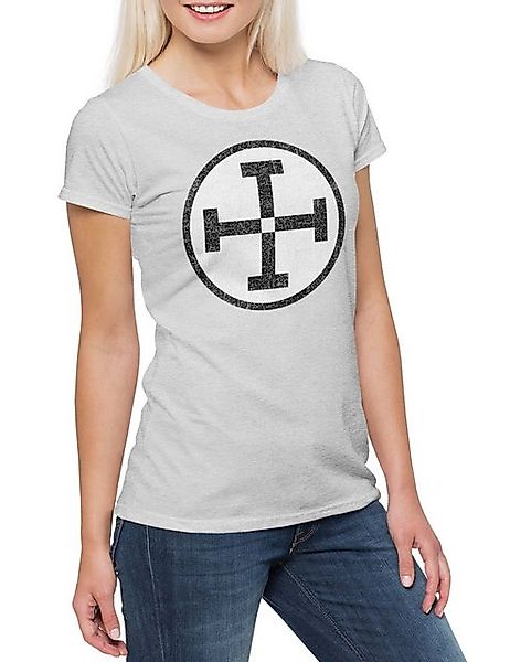 Urban Backwoods Print-Shirt Libria Symbol Damen T-Shirt Equilibrium Sign Lo günstig online kaufen
