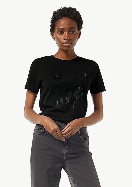 Comma Kurzarmshirt T-Shirt mit Artwork Artwork günstig online kaufen