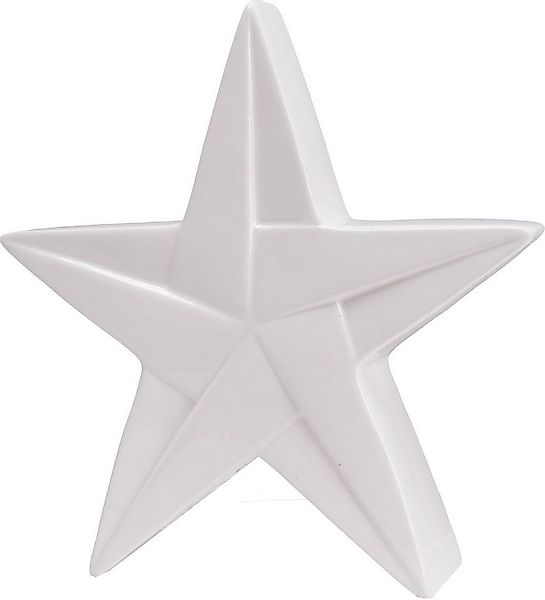 Trend Line Weihnachtsfigur TrendLine Dekofigur Keramik Stern 24 x 24 cm wei günstig online kaufen