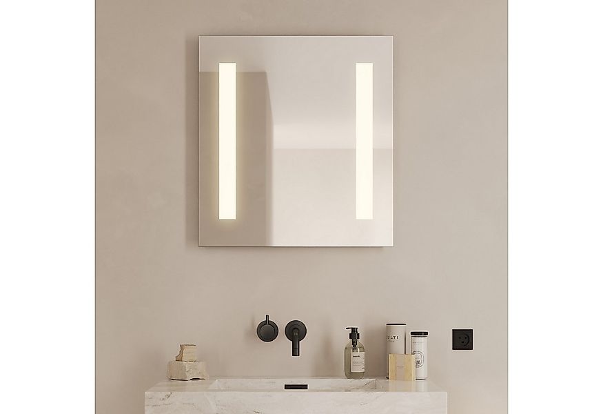 Loevschall Badspiegel Römö Quadratisch, Spiegel mit LED Beleuchtung, Lichts günstig online kaufen