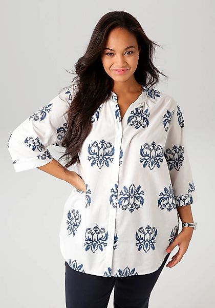 Aniston PLUS Longbluse, mit Ornamenten bedruckt - jedes Teil ein Unikat günstig online kaufen