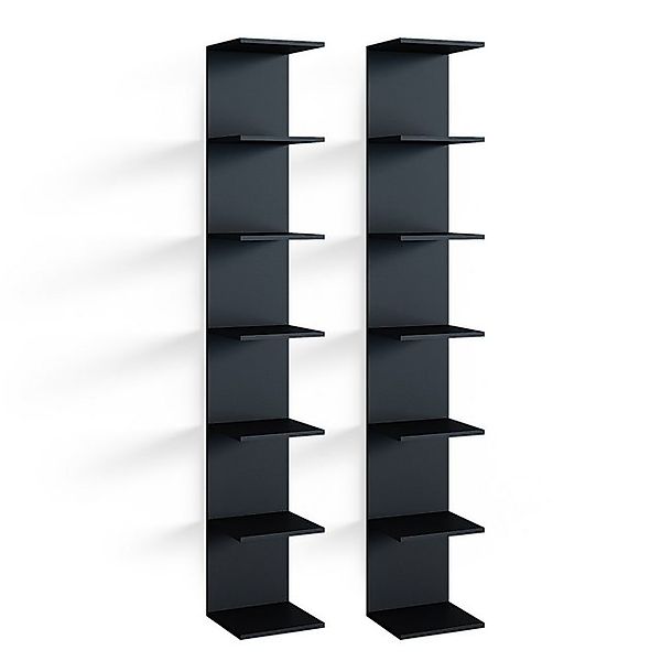 Vicco Bücherregal Paolo, Schwarz, 28 x 190 cm 2er Set günstig online kaufen