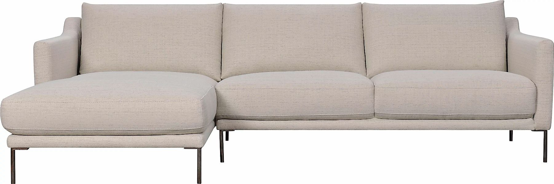 Leonique Ecksofa "Denver", (2 St.), Ecksofa, L-Form links, Stoff beige, abw günstig online kaufen