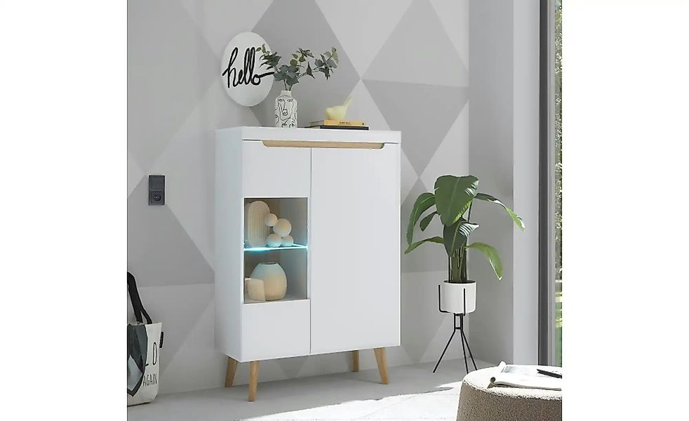 Wohnwand  Malaren ¦ weiß ¦ Maße (cm): B: 344 H: 170 Wohnwände - Höffner günstig online kaufen
