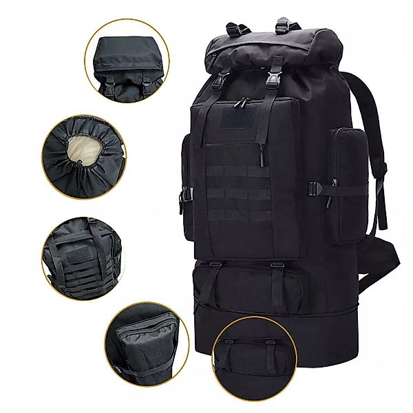 OKWISH Wanderrucksack 80L Campingrucksack Tagesrucksack Sportrucksack günstig online kaufen
