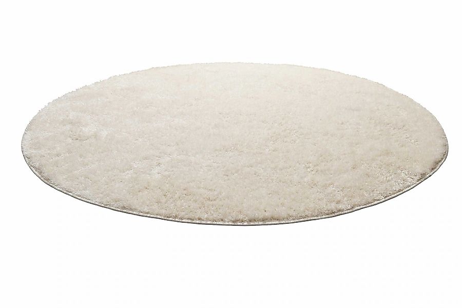 Homie Living Teppich "Flavio" rund 30 mm Höhe Hochflor, gewebt, weich, uni, günstig online kaufen