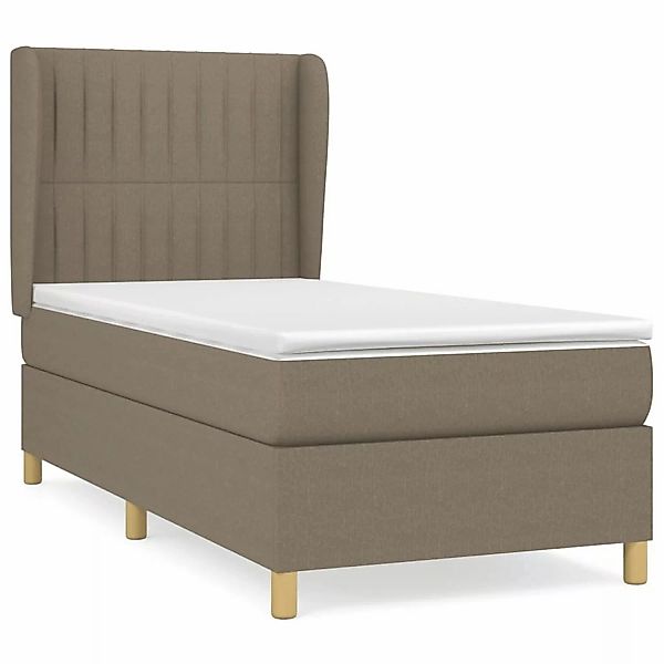 vidaXL Boxspringbett mit Matratze Taupe 90x190 cm Stoff1387428 günstig online kaufen