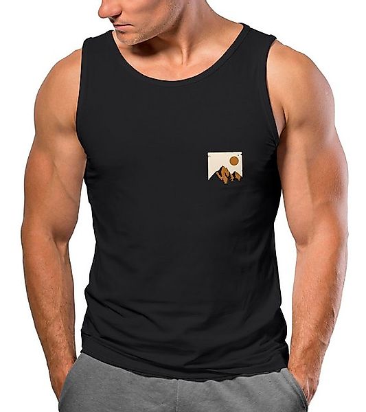 Neverless Tanktop Herren Tank-Top Outdoor Adventure Printshirt Brustlogo Na günstig online kaufen