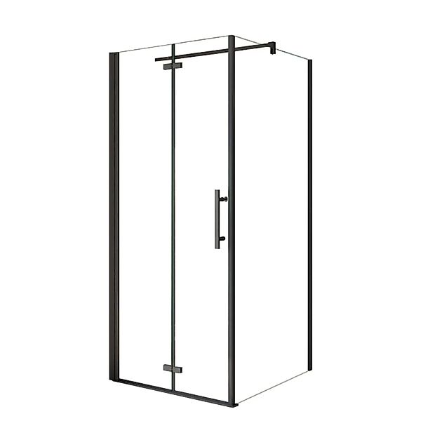 AICA 70x90cm x H.195cm Eckig Duschkabinen Schwarz Falttür 6mm NANO ESG-Glas günstig online kaufen