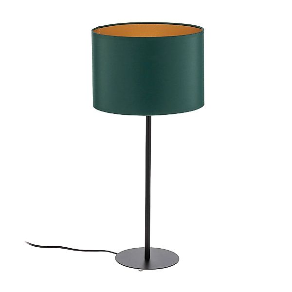 Tischleuchte Soho, zylindrisch Höhe 56cm grün/gold günstig online kaufen