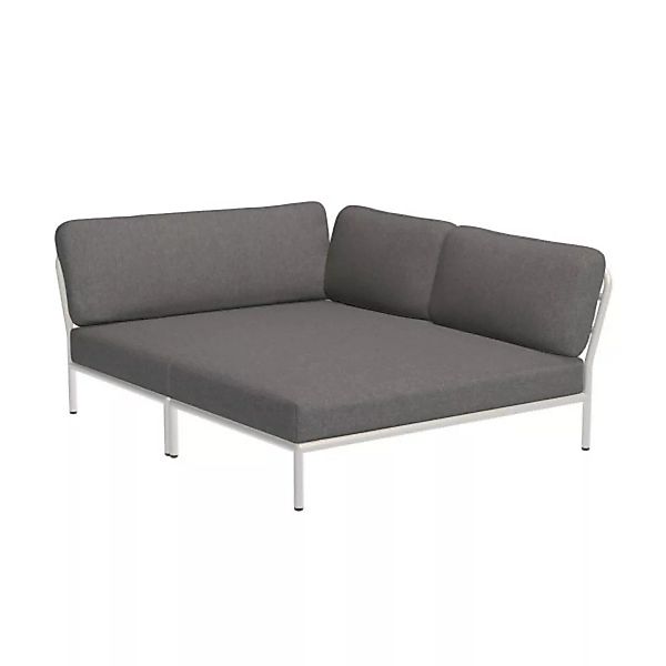 LEVEL Outdoor Eck-Sofa Lounge-Modul 5 Schiefer Weiß Rechts günstig online kaufen