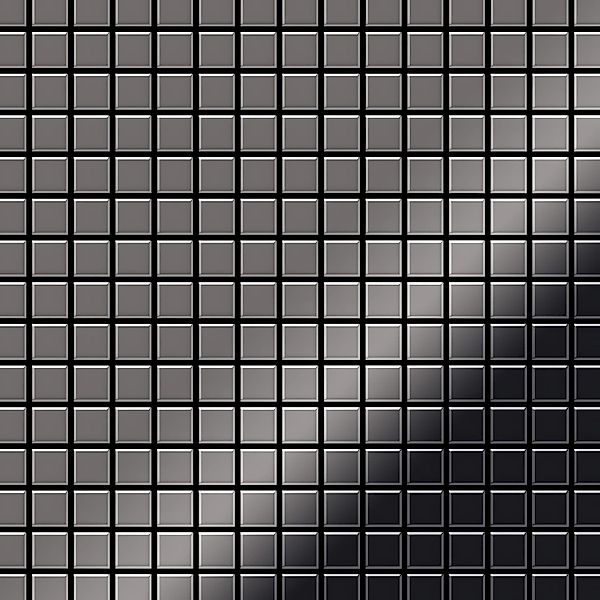 ALLOY Mosaik Fliese Massiv Metall Titan Hochglanz Dunkelgrau 1,6mm Mosaic-t günstig online kaufen