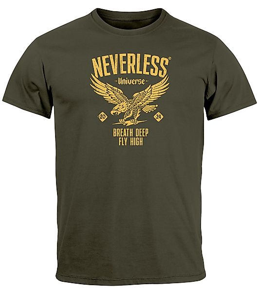 Neverless Print-Shirt Herren T-Shirt Adler Eagle günstig online kaufen