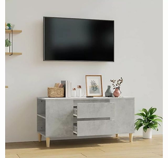 furnicato TV-Schrank Betongrau 102x44,5x50 cm Holzwerkstoff günstig online kaufen