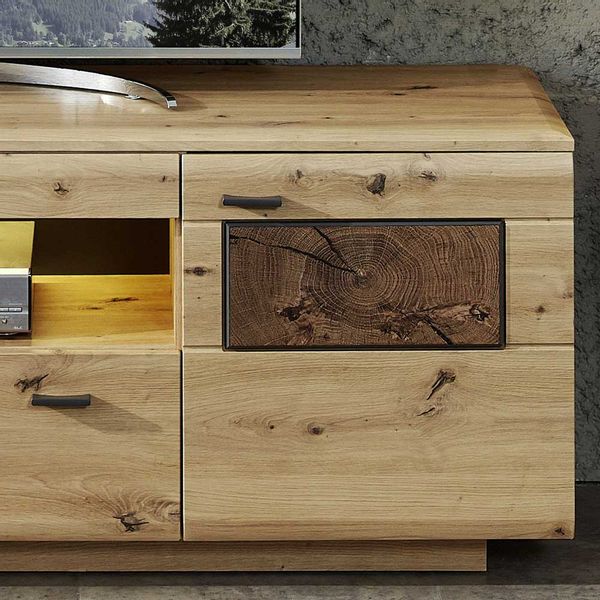 Fernsehboard in Wildeiche Hirnholz Optik 190 cm breit günstig online kaufen