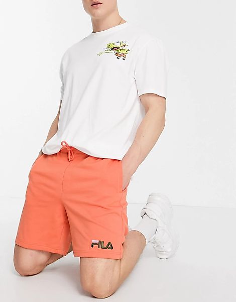 Fila – Darnell – Shorts in Orange mit Logo günstig online kaufen
