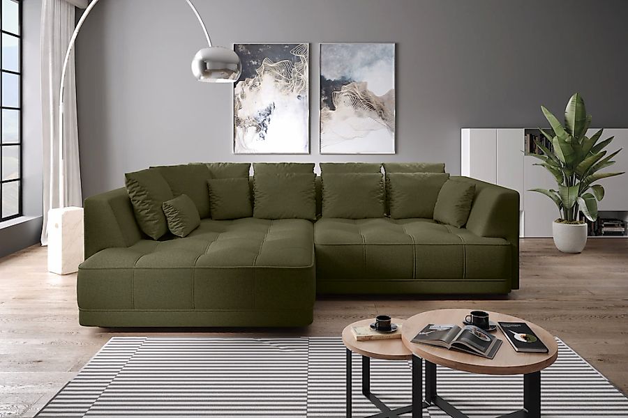 WERK2 Ecksofa "Tiga, Komfortsofa mit elekt. Auszugsfunktion, bequem, L-Form günstig online kaufen