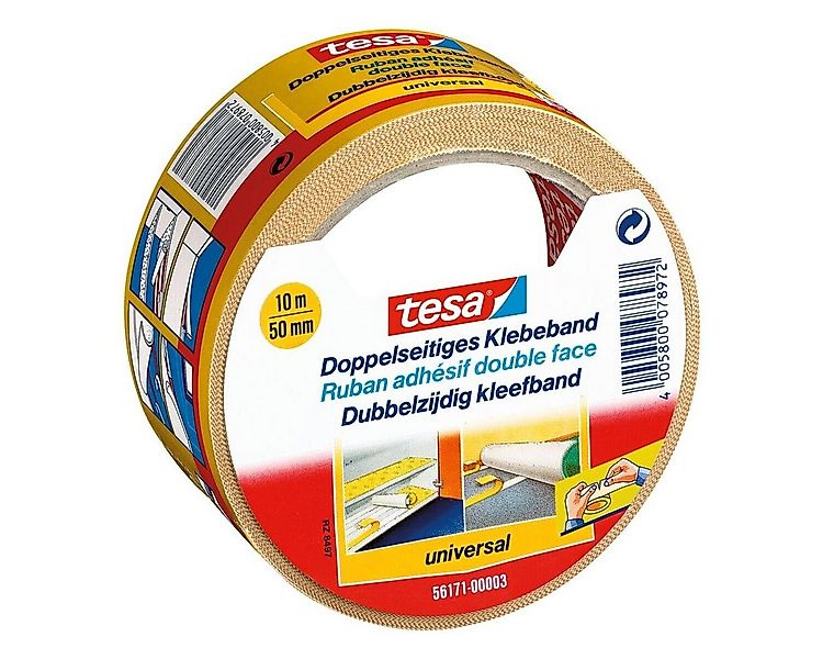 tesa Doppelklebeband universal 50 mm / 10 m, von Hand einreißbar günstig online kaufen