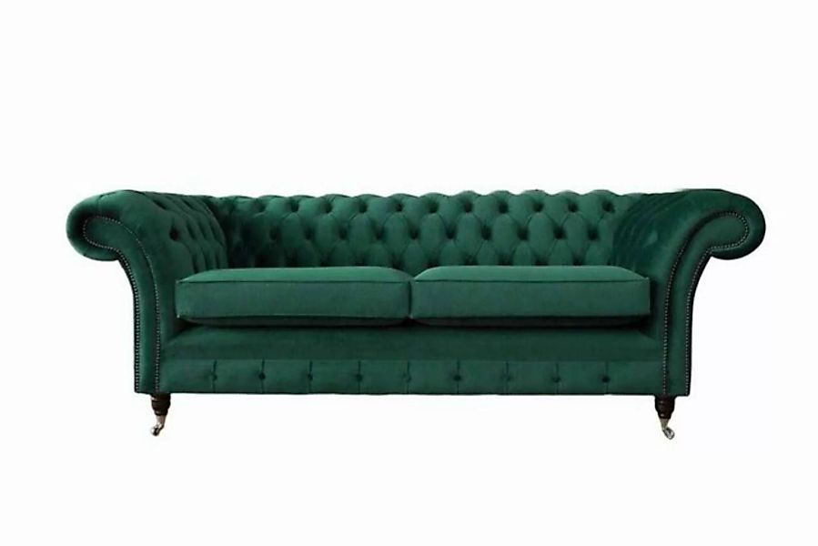 JVmoebel Sofa Sofa 3 Sitzer Grün Sofas Stil Luxus Wohnzimmer Design Chester günstig online kaufen