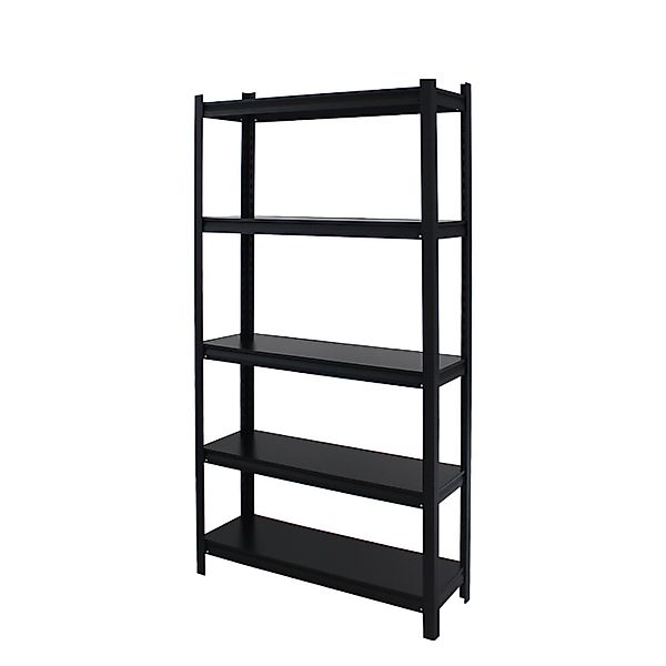 TRUTZHOLM Wohnzimmerregal 180x90x30 cm Stahl 875 kg 5 Regalböden Schwarzmat günstig online kaufen