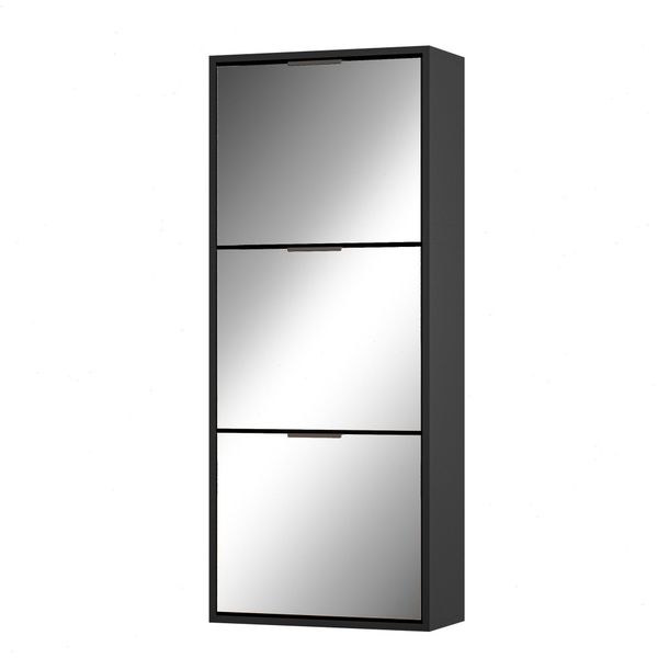 UEV Schuhschrank Spiegelschuhschrank schmal mit 3 günstig online kaufen