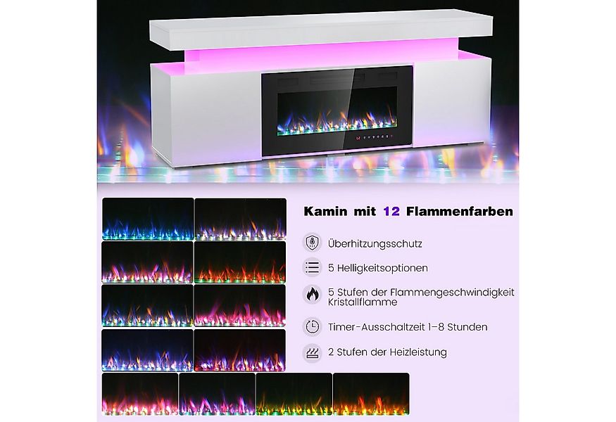 oyajia Elektrokamin Elektrokamin mit TV Schrank, Heizung, 3D-Flammeneffekt, günstig online kaufen