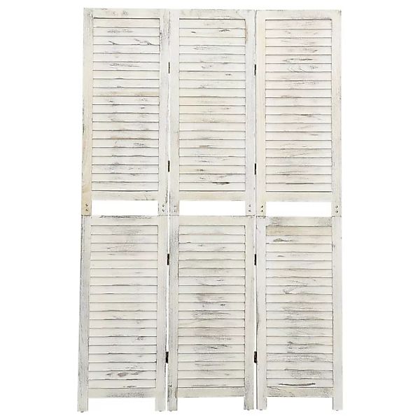 Vidaxl 3-tlg. Raumteiler Antik-weiß 105x165 Cm Holz günstig online kaufen