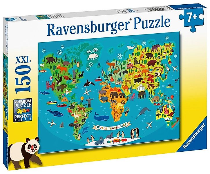 Ravensburger Puzzle 150 Teile Ravensburger Kinder Puzzle XXL Tierische Welt günstig online kaufen