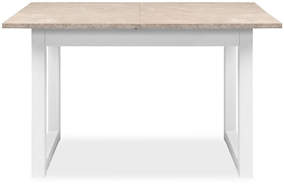 Finori Esstisch, Sandstein / weiß B x H x T ca. 120-160 x 75 x 80 cm günstig online kaufen